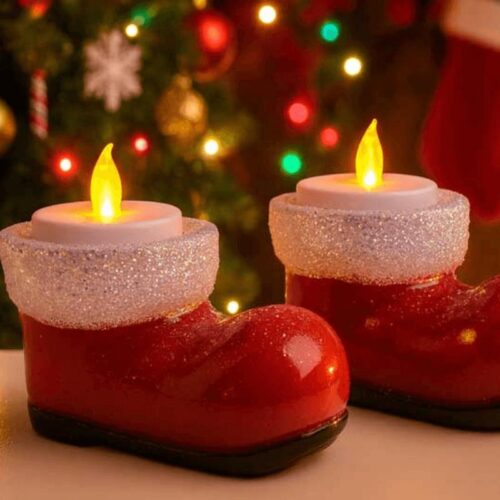 Red-Boot-Candle-Holders