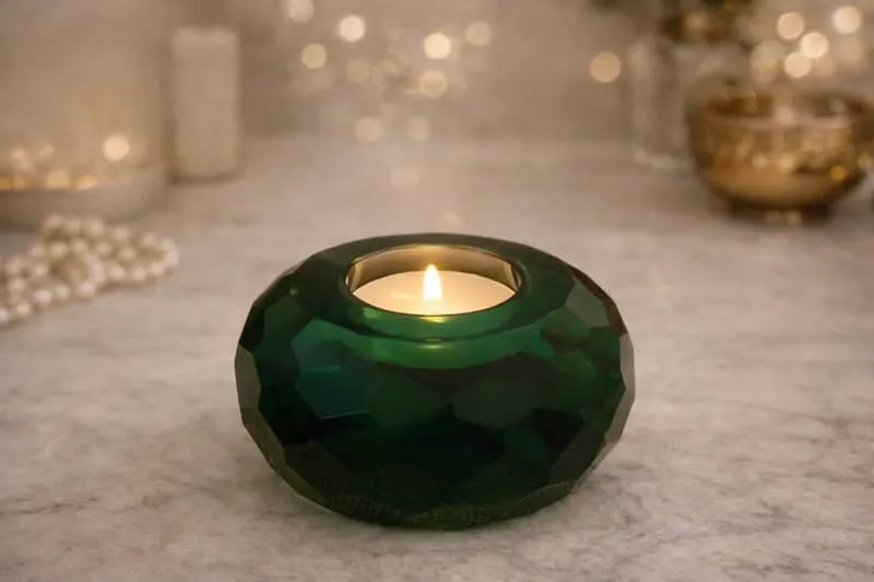 Emerald Crystal Votive