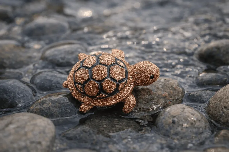 Golden Tide Turtle Magnet