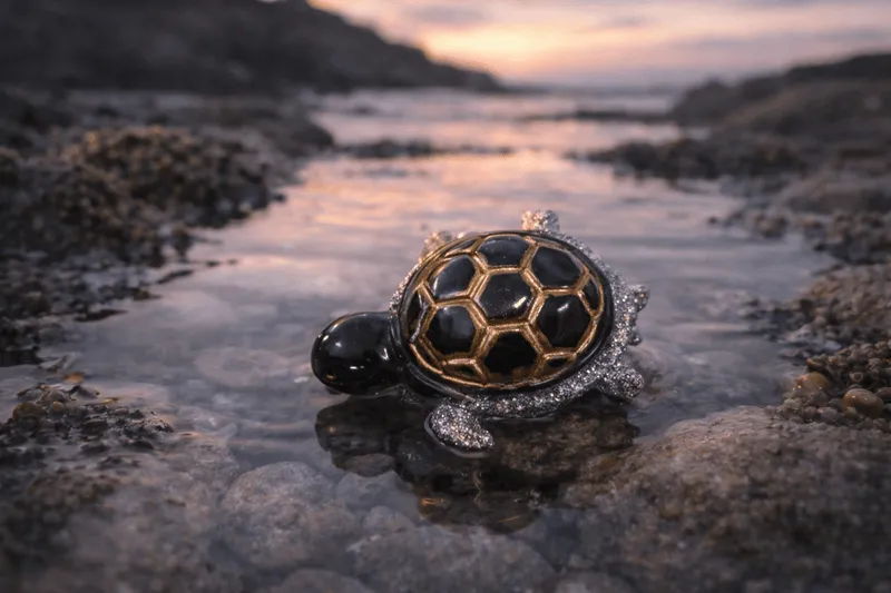 Quite Waters Turtle Magnet