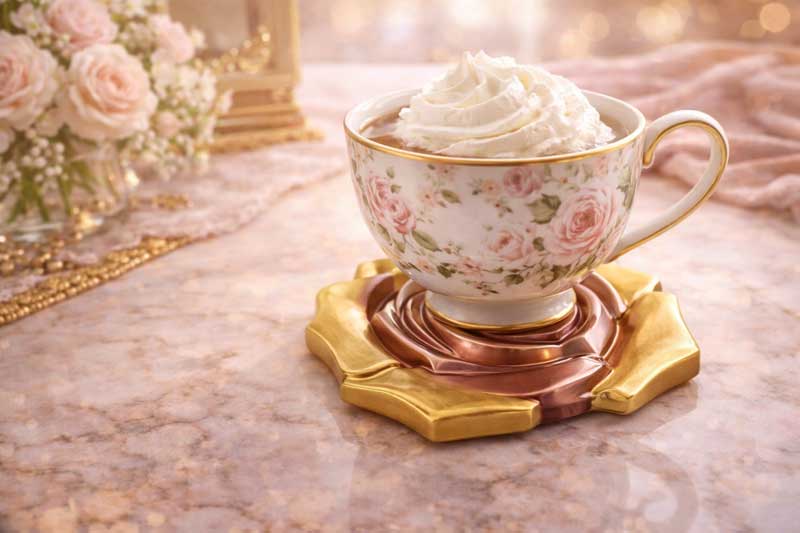 Golden Rose Coaster Set - Image 2