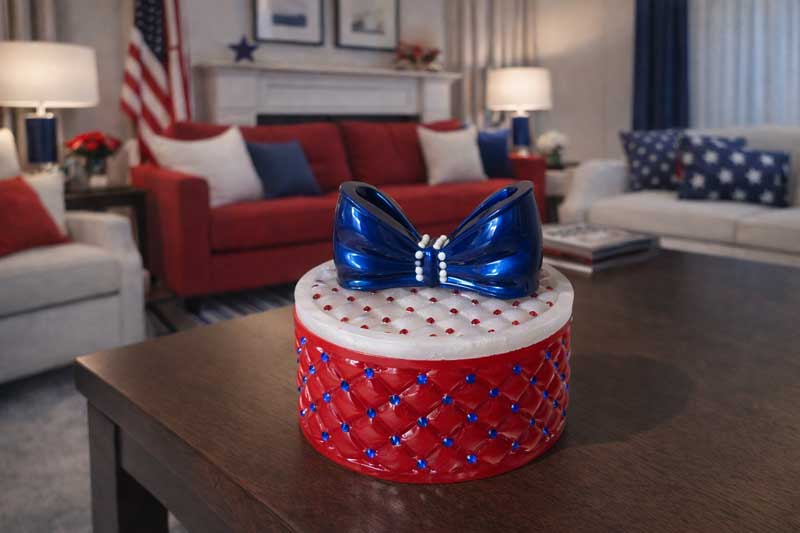 Red, White and Bow Box
