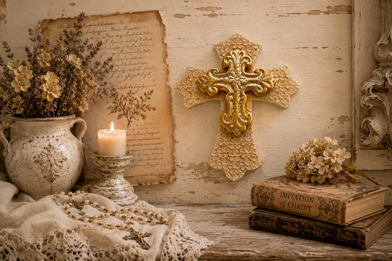 Gilded Devotional Cross