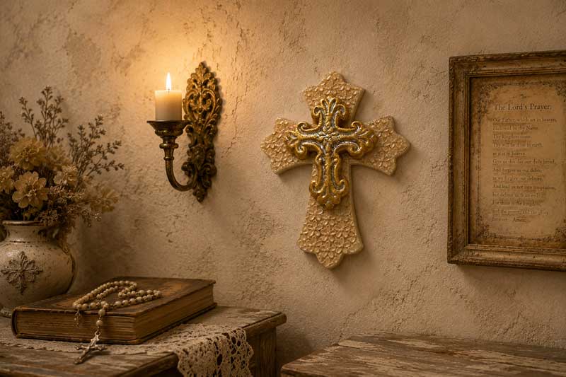 Gilded Devotional Cross - Image 4