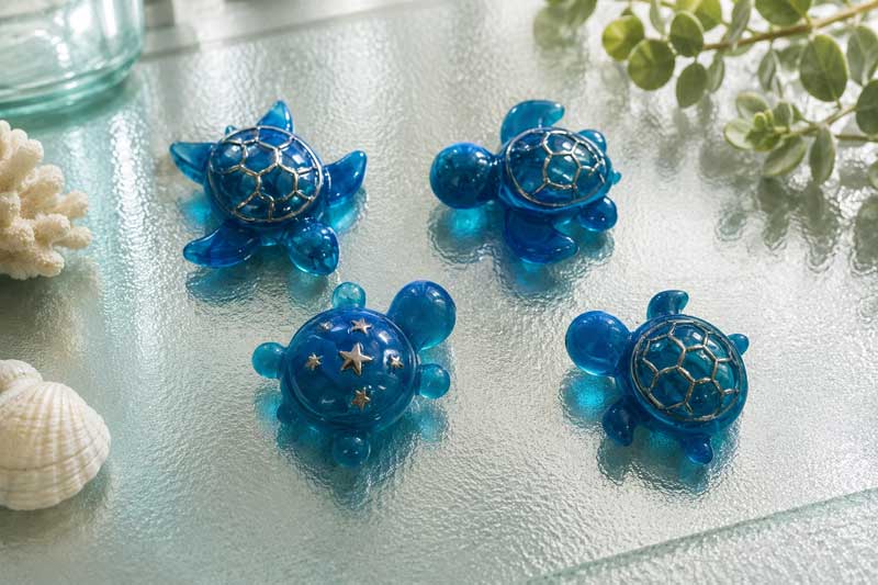 Silver Tide Turtle Magnet Set