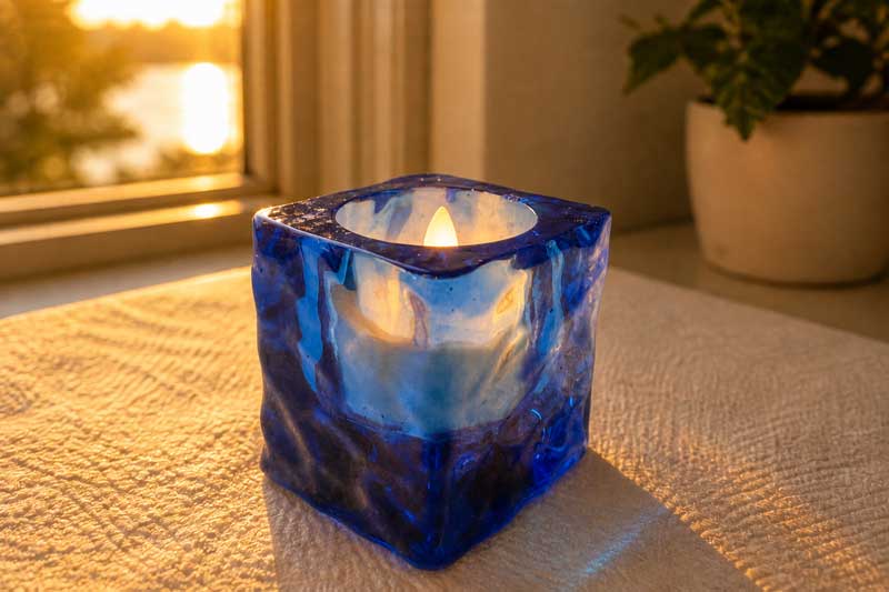 Ocean Blue Votive - Image 3