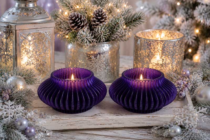 Amethyst Ripple Votives - Image 4