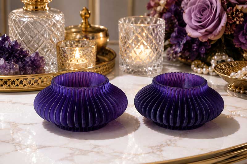 Amethyst Ripple Votives - Image 2