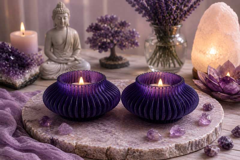 Amethyst Ripple Votives - Image 3